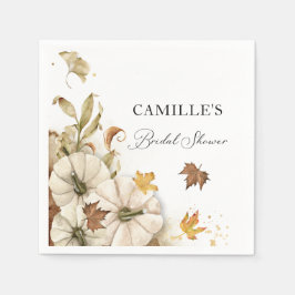 Servilleta De Papel Papel de Ducha de Novia de Calabaza Blanca Otoño E