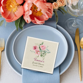 Servilleta De Papel Papel de ducha de novia Rosa vintage