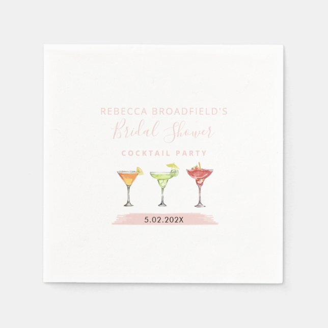 Servilleta De Papel Papel de fiesta de cóctel de desayuno nupcial mini (Anverso)