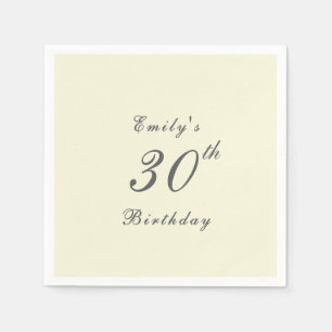 Servilleta De Papel Papel de fiesta de cumpleaños 30 moderno elegante 