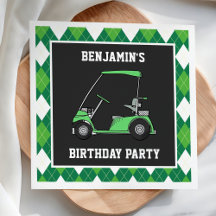 Papel de fiesta de cumpleaños de golf