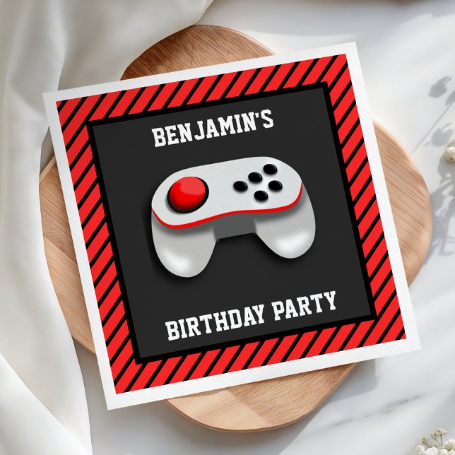 Servilleta De Papel Papel de fiesta de cumpleaños de videojuegos moder (Subido por el creador)