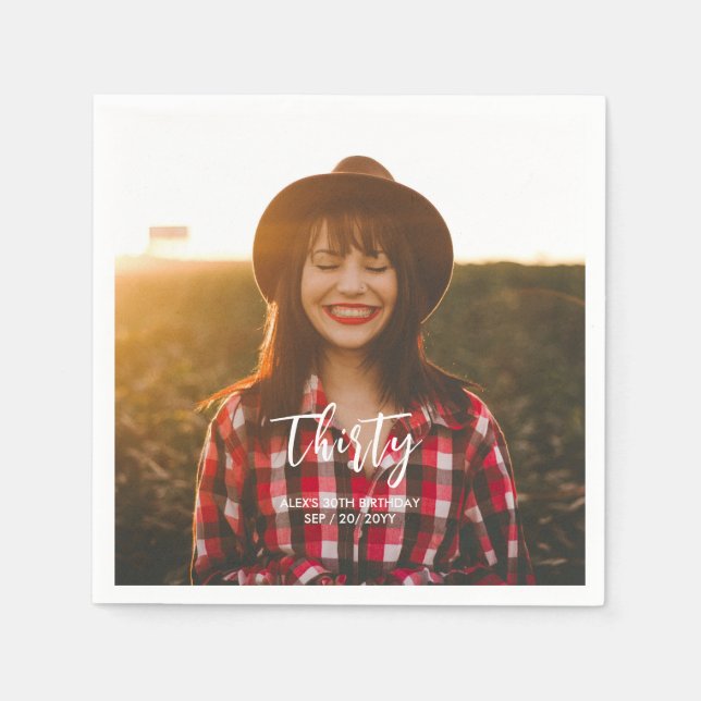 Servilleta De Papel Papel de fiesta de cumpleaños del Personalizado de (Anverso)