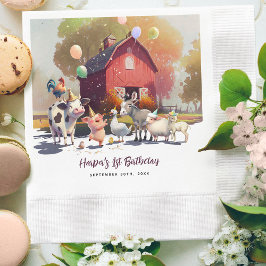 Servilleta De Papel Papel de fiesta de cumpleaños para animales de gra
