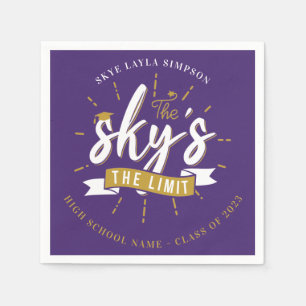 Servilleta De Papel Papel de Fiesta graduado morado 2025