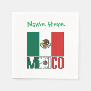 Servilleta De Papel Papel de Fiesta Personalizado Bandera de México