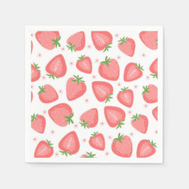 Servilleta De Papel Papel de fresa Napkins Berry Primer Cumpleaños