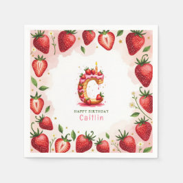 Servilleta De Papel Papel de fresa Papel de cumpleaños Carta de la ser