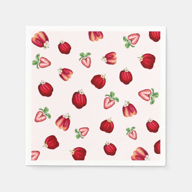 Servilleta De Papel Papel de fresas silvestres (Anverso)