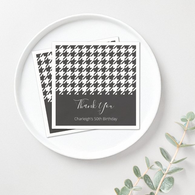 Servilleta De Papel Papel de galón negro y blanco clásico moderno (Subido por el creador)