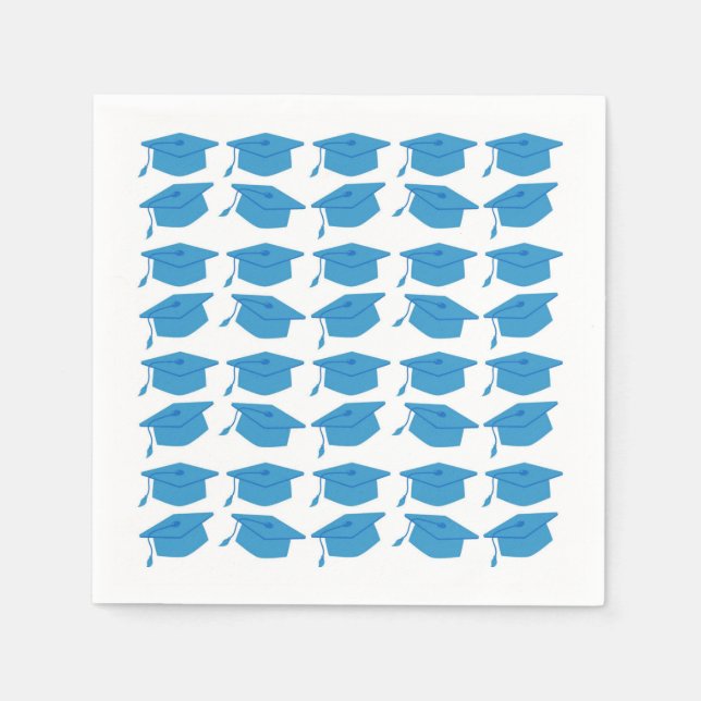 SERVILLETA DE PAPEL PAPEL DE GRADUACIÓN AZUL DE COLUMBIA NAPKINS (Anverso)