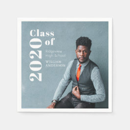 Servilleta De Papel Papel de graduación de foto negrita simple