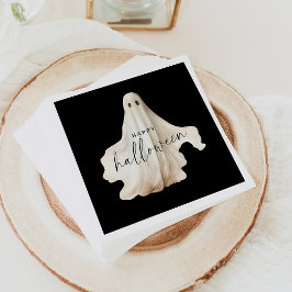 Servilleta De Papel Papel de Halloween Napkin Ghost Decoración negro e
