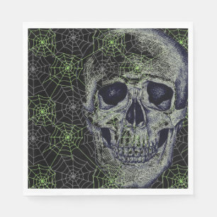 Servilleta De Papel Papel de Halloween Napkins-Skull & Webs