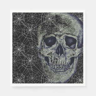 Servilleta De Papel Papel de Halloween Napkins-Skull & Webs