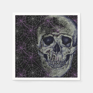 Servilleta De Papel Papel de Halloween Napkins-Skull & Webs