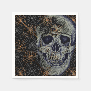 Servilleta De Papel Papel de Halloween Napkins-Skull & Webs