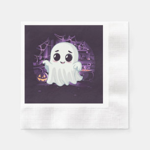 Servilleta De Papel Papel de Ilustracion Ghost Halloween