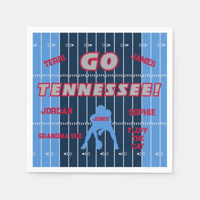 Servilleta De Papel Papel de la familia Tennessee Football (Anverso)