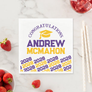 Servilleta De Papel Papel de la fiesta de graduación personalizada Pur