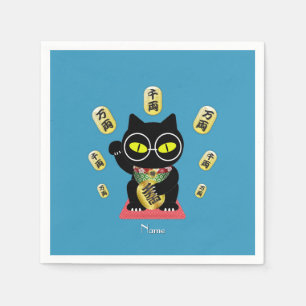 Servilleta De Papel Papel de la policía afortunada de Maneki Neko