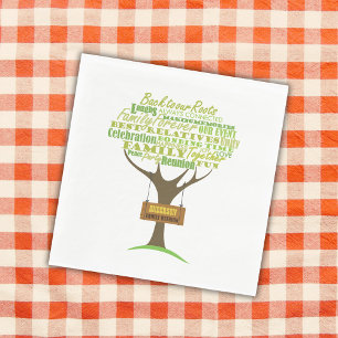 Servilleta De Papel Papel de la Reunión de la Familia Verde