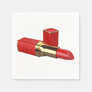 Servilleta De Papel Papel de lápiz labial rojo