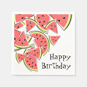 Servilleta De Papel Papel de las servilletas de cumpleaños feliz Wate