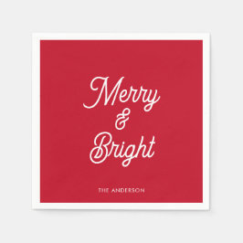 Servilleta De Papel Papel de los Navidades rojos amargos y brillantes