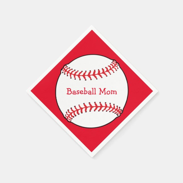 Servilleta De Papel Papel de mamá de béisbol (Borde)