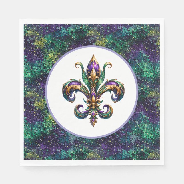 Servilleta De Papel Papel de Mardi Gras  (Anverso)