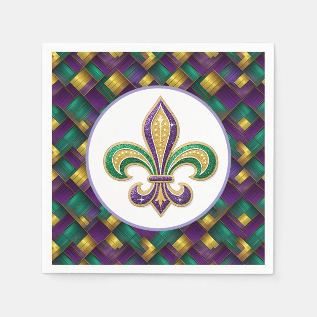 Servilleta De Papel Papel de Mardi Gras  (Anverso)