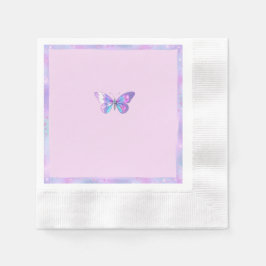 Servilleta De Papel Papel de mariposa holográfico bonito Napkin rosa