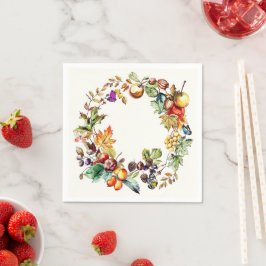 Servilleta De Papel Papel de mariposa y fruta otoñal