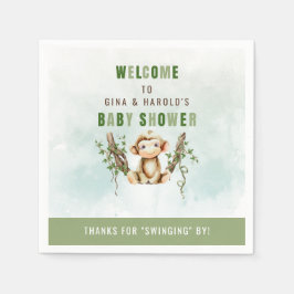 Servilleta De Papel Papel de Monkey Baby Shower
