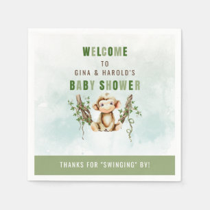 Servilleta De Papel Papel de Monkey Baby Shower