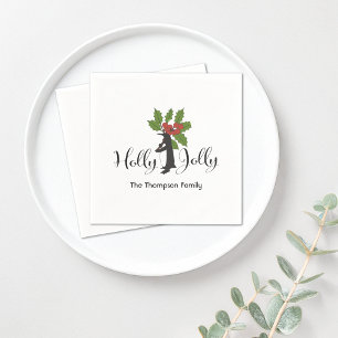 Servilleta De Papel Papel de Navidad de Pingüino Divertido y Lindo Hol
