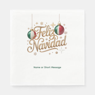 Servilleta De Papel Papel de Navidad Mexicano Personalizado Feliz Navi