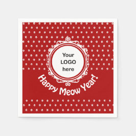 Servilleta De Papel Papel de negocios para gato "Happy Meow Year"