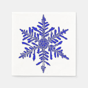 Servilleta De Papel Papel de nieve azul Coctel Napkin