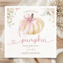Papel de Niña de Regalo de Bebé Calabacita Rosa