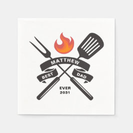 Servilleta De Papel Papel de nombre personalizado del Día del mejor pa