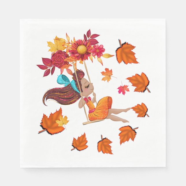 Servilleta De Papel Papel de Otoño Feliz (Anverso)