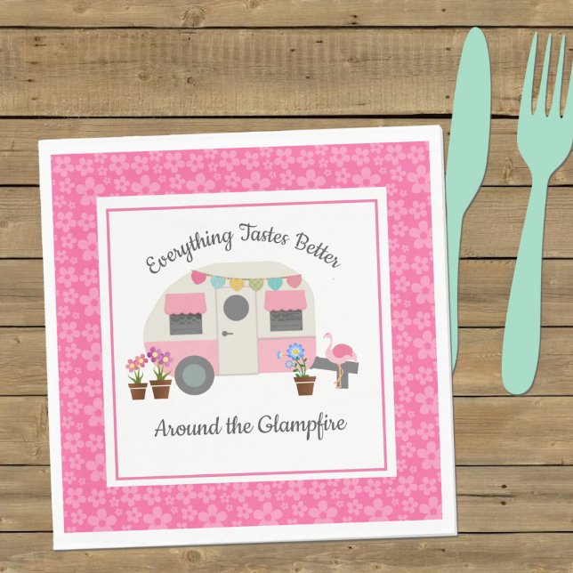 Servilleta De Papel Papel de papel de Fiesta de glamour rosa feliz (Subido por el creador)