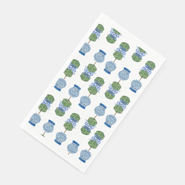 Servilleta De Papel Papel de papel de papel de jengibre azul pintado a (Esquina)