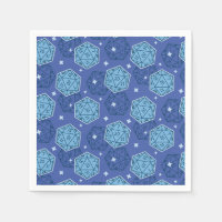 Papel de papeleta azul D20 de la fiesta de cumplea