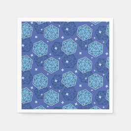 Servilleta De Papel Papel de papeleta azul D20 de la fiesta de cumplea