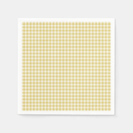Servilleta De Papel Papel de patrón de tablero de cheques amarillo vin