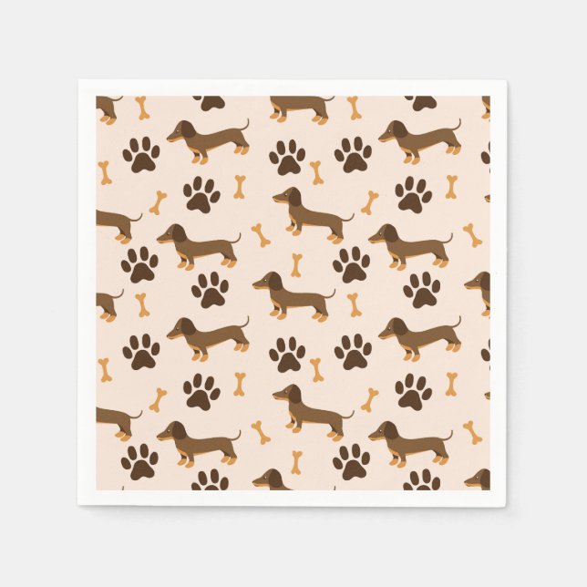 Servilleta De Papel Papel de perro Dachshund (Anverso)