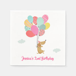 Servilleta De Papel Papel de perro picante Napkins Globos traviesos Ch